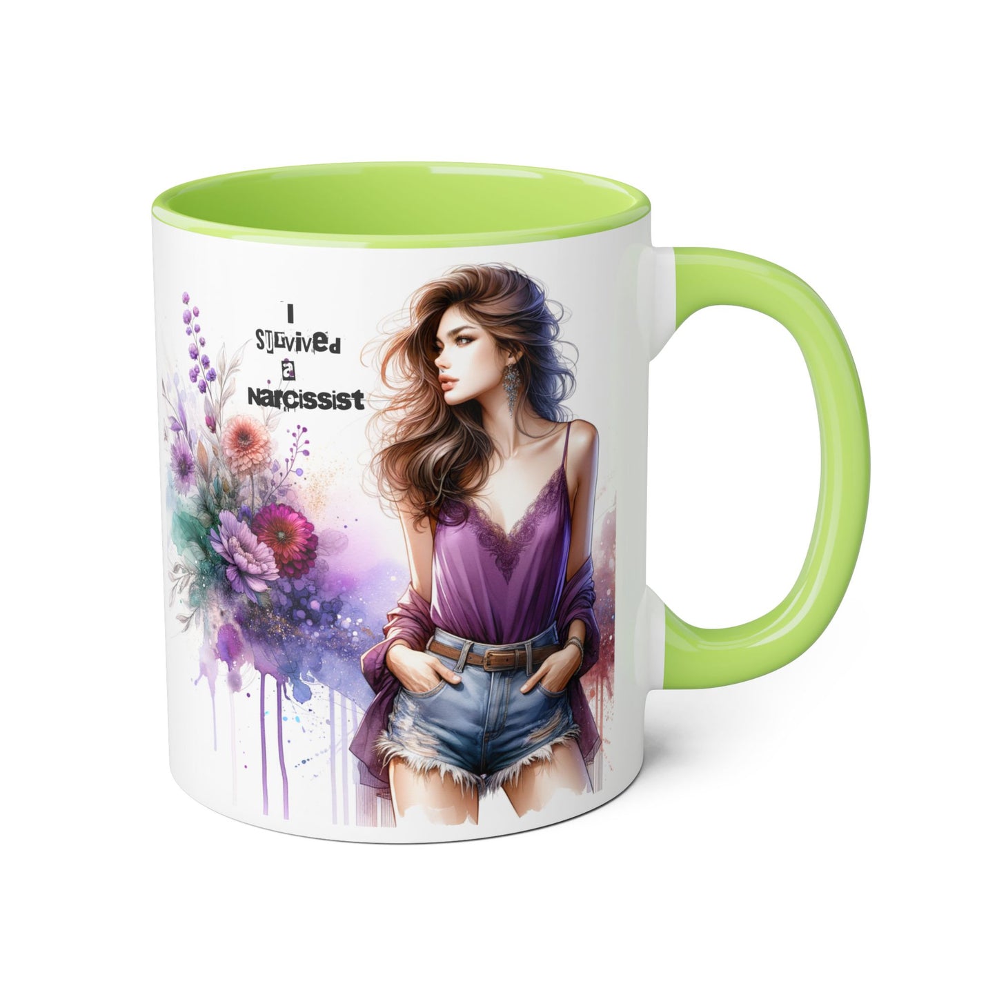 Stylish Quote Mug, Fashion Lover Gift, Narcissist Coffee Cup, Floral Design Mug, Unique Drinkware for Her
