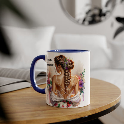 Narcissist Accent Mug, Coffee Cup for Self-Love, Gift for Her, Inspirational Mug, Floral Art Ceramic Mug