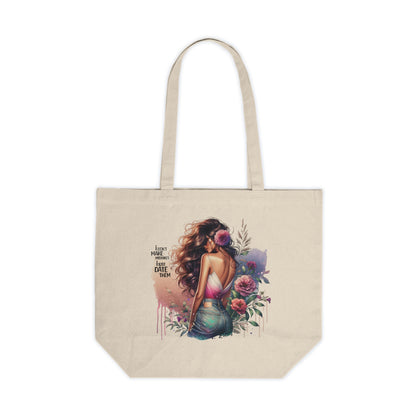 I Don`t Make Mistakes, I Just Date Them Floral Canvas Tote Bag, Inspirational Shopping Bag for Her, Boho Chic Market Tote, Gift for Friends, Eco-Friendly Carry-All