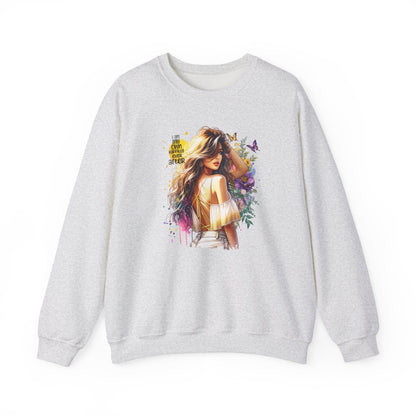 I Am My Own Happily Ever After  Chic Floral Art Crewneck Sweatshirt, Unisex Sweatshirt, Cozy Fashion, Gift for Her, Spring Style, Art Sweater