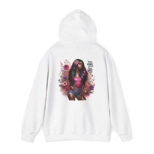 I Don`t Make Mistakes, I Just Date Them Floral Graphic Hoodie for Her, Cozy Sweatshirt, Trendy Pullover, Perfect Gift for Birthdays, Casual Everyday Wear, Women's Fashion