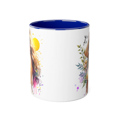 Yuck Fou Stylish Art Mugs for Her, Inspirational Coffee Cup, Gift for Friends, Floral Design Mug, Unique Home Decor