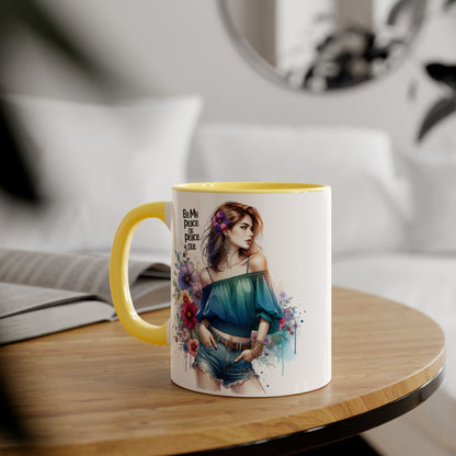 Be My Peace or Peace Out Accent 11oz Mug