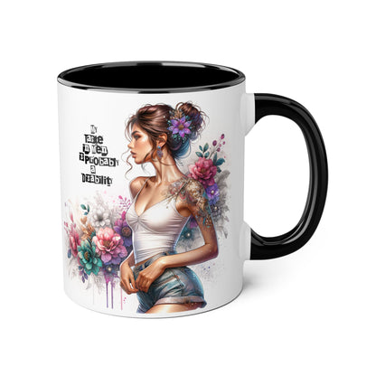 Funny Accent Mug - My Taste in Men is Probably a Disability Humor 11oz Cup