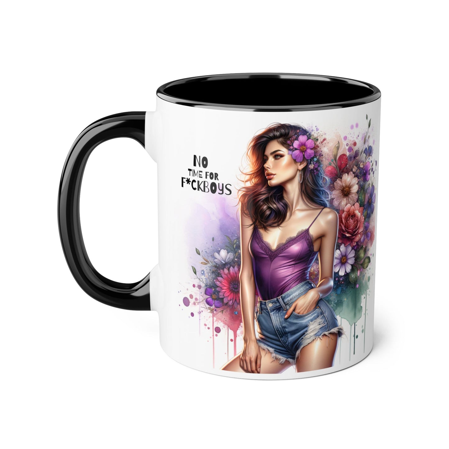 Funny Accent Mug - No Time For F*boys 11oz