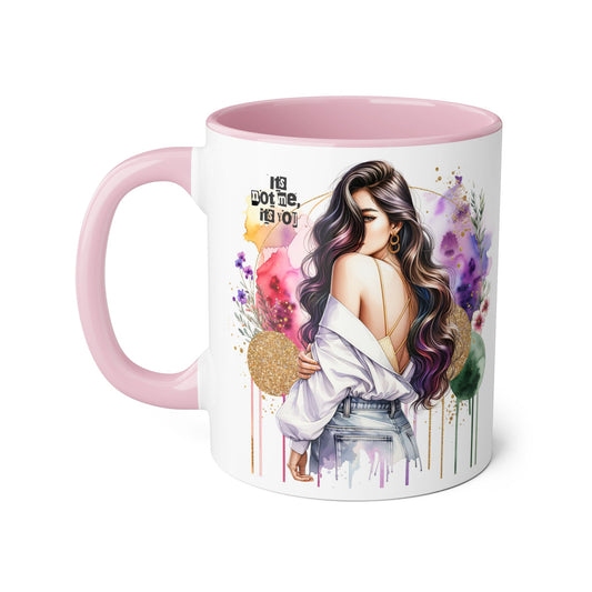It's Not Me, It's You Humoristic Chic Accent Mugs - Artistic Coffee Cup for Trendsetters, Unique Gift for Her, Birthday Present, Inspirational Mug, Stylish Drinkware