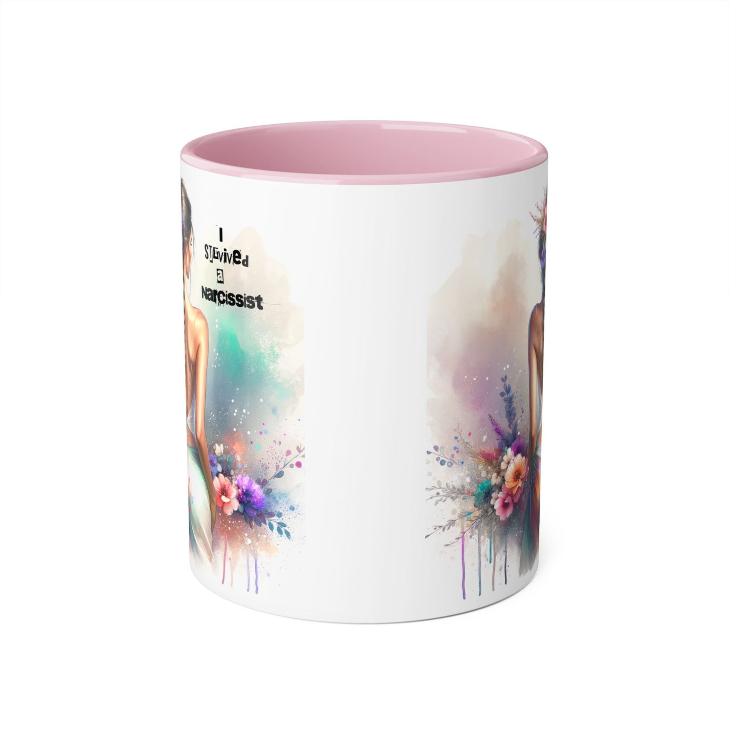 Chic Accent Mug, I Tried to be a Narcissist, Unique Gift, Floral Art, Coffee Lover, Home Decor, Inspiring Quote Mug