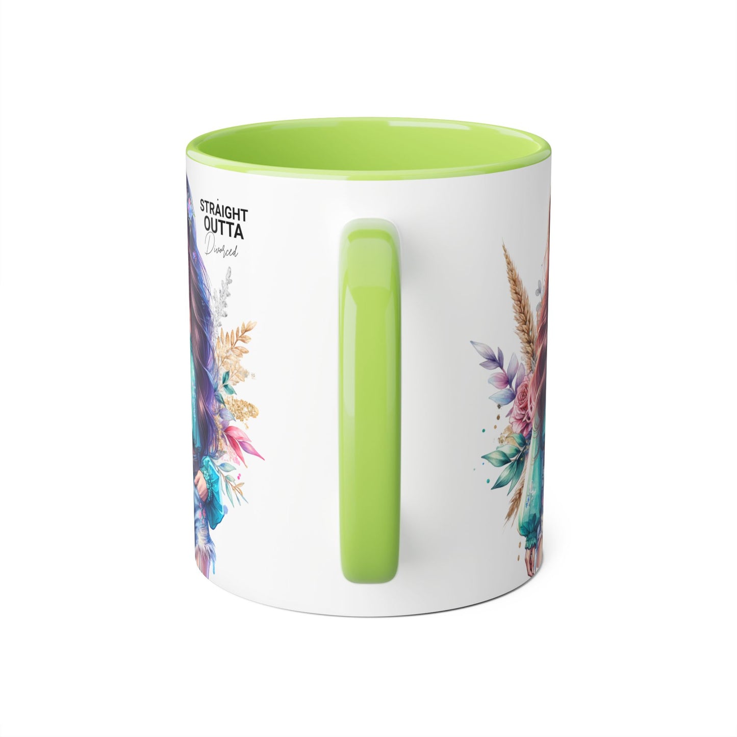 Straight Outta Divorced Humoristic Vibrant Floral Accent Mug, Straight Outta Design, Gift for Coffee Lovers, Boho Home Decor, Ideal for Birthdays, Celebrations, Enjoy [...]