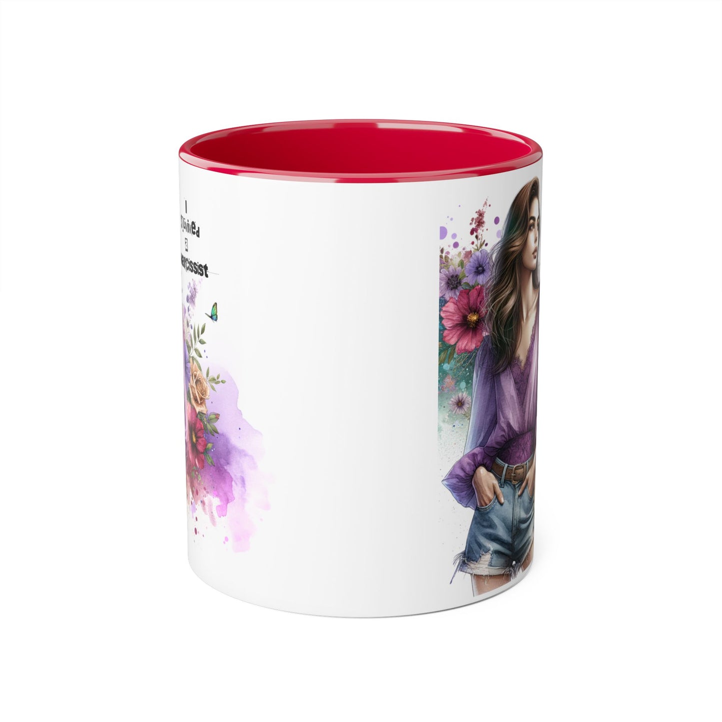 Stylish Floral Accent Mug with Quote, Perfect Gift for Coffee Lovers, Home Decor, Inspirational, Birthday, Humor, Self-Love