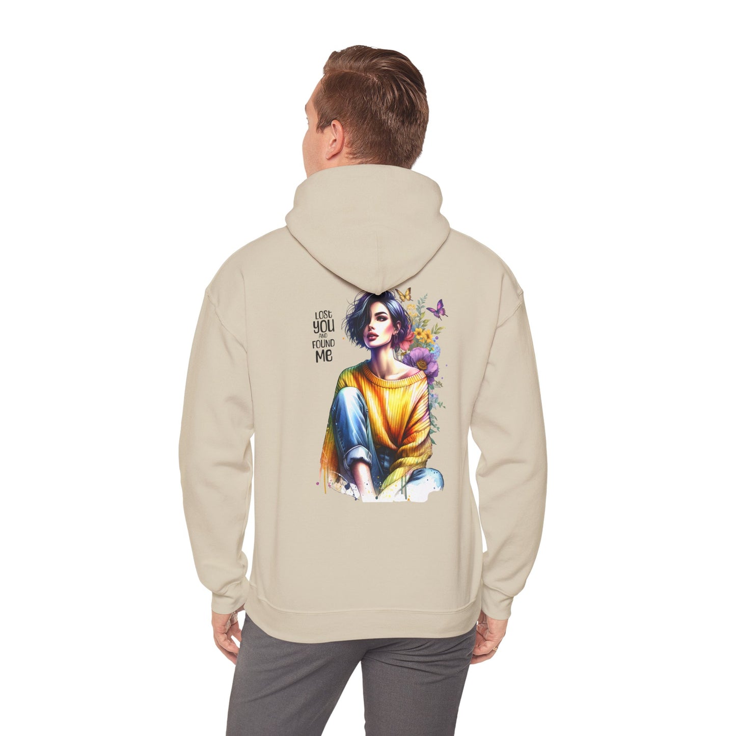 Breakup Hoodie - Unisex Hooded Sweatshirt Lost You and Found Me Design