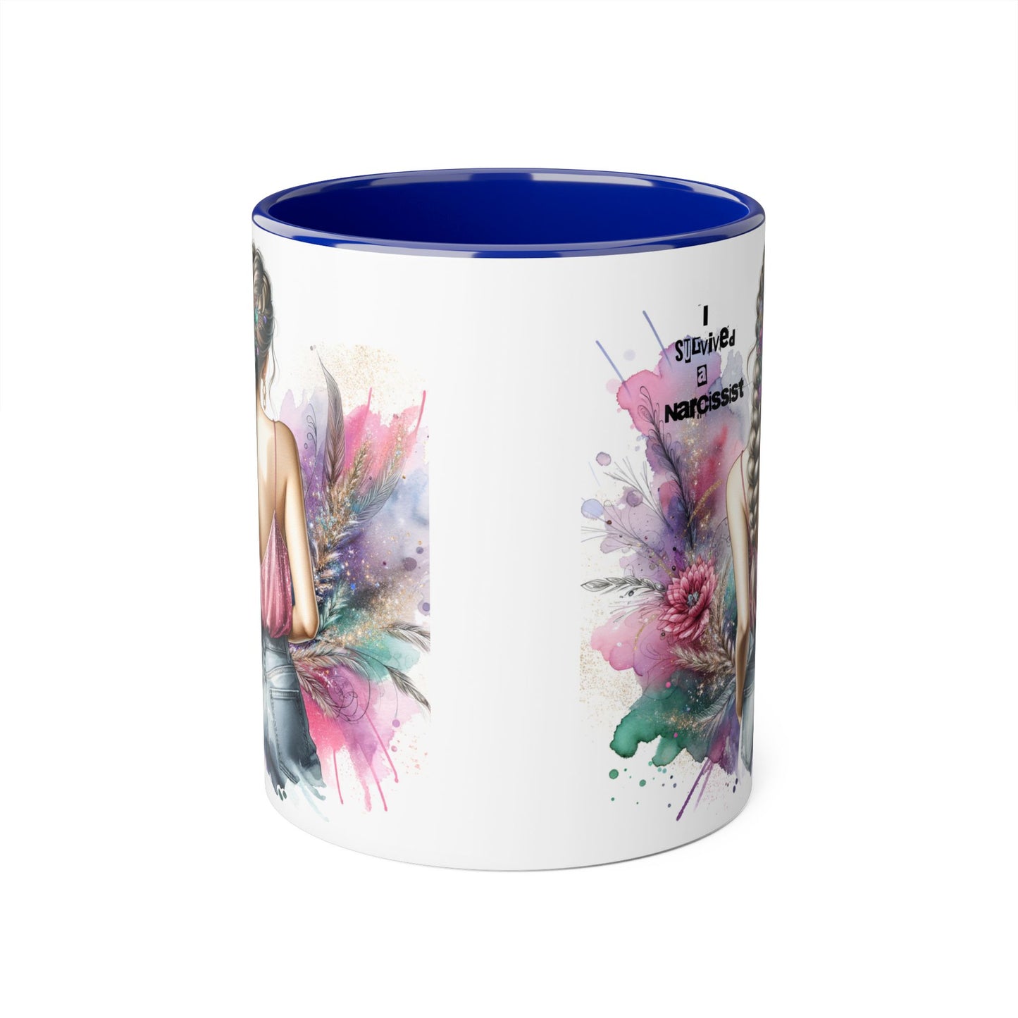 Artistic Narcissist Mug - 11oz Coffee Cup, Unique Gift, Inspirational Quote, Floral Design, Perfect for Friends & Family