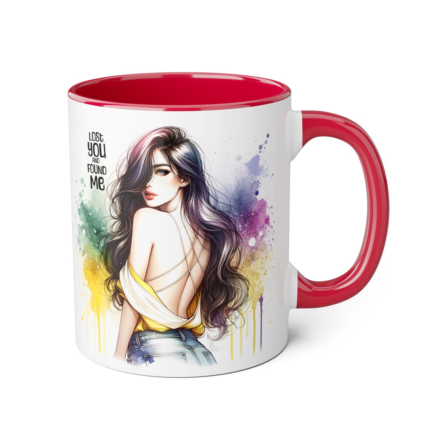 Lost You and Found Me Artistic Accent Mugs | Colorful Watercolor Portraits | Inspirational Coffee Cup | Perfect Gift for Coffee Lovers, Art Enthusiasts, [...]