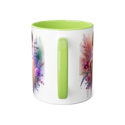 I Hold Grudges, I'll Heal in Hell Artistic Black Accent Mug, Inspirational Coffee Cup, Unique Gift for Her, Flower Design Tea Mug, Stylish Drinkware for Every Occasion