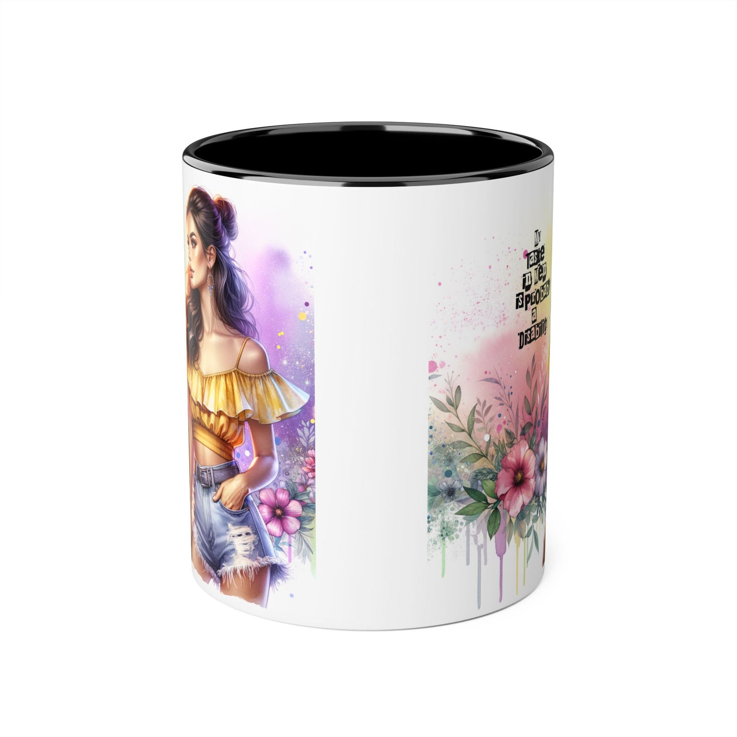 Funny Accent Mug - My Taste in Men is Probably a Disability Humor 11oz Cup