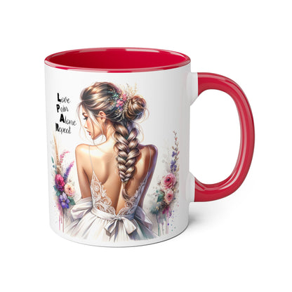 Elegant Artistry Accent Mug - Perfect for Tea Lovers, Gift for Her, Decorative Coffee Cup, Bridal Shower, Motivational Drinkware