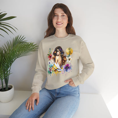 I Don't Make Mistakes, I Just Date Them Floral Art Crewneck Sweatshirt, Comfortable Ladies Fashion, Gift for Her, Boho Style, Casual Outfit, Cozy Sweater
