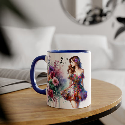 Yuck Fou Floral Accent Mug, 11oz Coffee Cup, Colorful Gift for Her, Art-Inspired Tea Mug, Unique Ceramic Drinkware, Birthday, Mother's Day, [...]