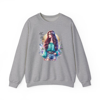 I Don`t  Make Mistakes, I Just Date Them Colorful Bohemian Crewneck Sweatshirt, Cozy Apparel, Unique Gift, Casual Wear, Inspirational Fashion, Artist Design