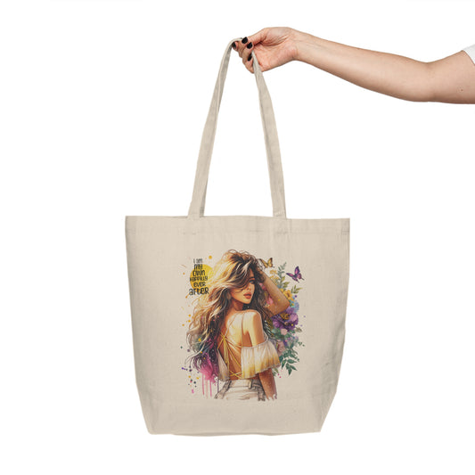 I Am My Own Happily Ever After  Stylish Canvas Shopping Tote - Eco-Friendly Market Bag, Boho Chic Tote, Everyday Carryall, Gift for Her, Reusable Grocery Bag
