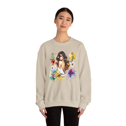 I Don't Make Mistakes, I Just Date Them Floral Art Crewneck Sweatshirt, Comfortable Ladies Fashion, Gift for Her, Boho Style, Casual Outfit, Cozy Sweater