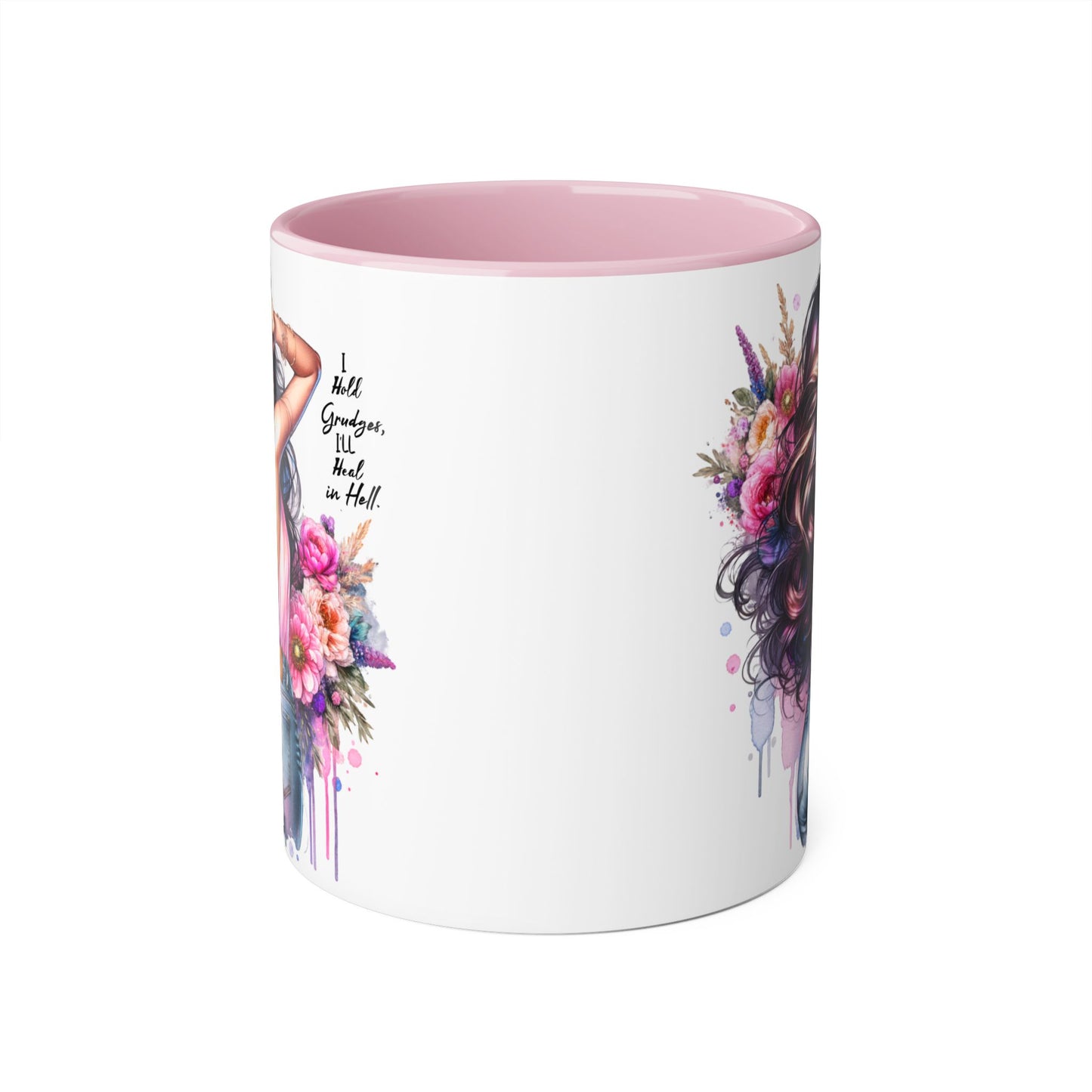 Floral Goddess Accent Mug, Inspirational Coffee Cup, Gift for Her, Empowering Drinkware, Perfect for Birthdays and Celebrations