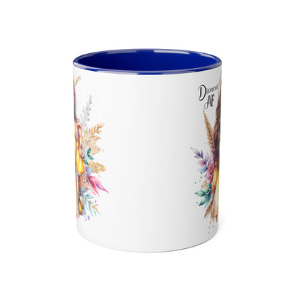Divorced AF Accent Mug, Empowering Coffee Cup, Self-Love Gift for Her, Unique Birthday Present, Motivational Drinking Vessel