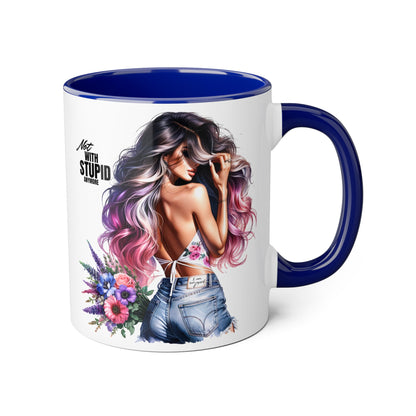 Mug - Not With Stupid Anymore Humoristic 11oz Accent Mug