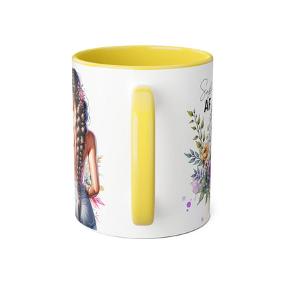 Single AF Chic Floral Coffee Mug, Single AF, Unique Gift for Her, Trendy Drinkware, Birthday Present, Home Decor, Tea Time, Self-Love