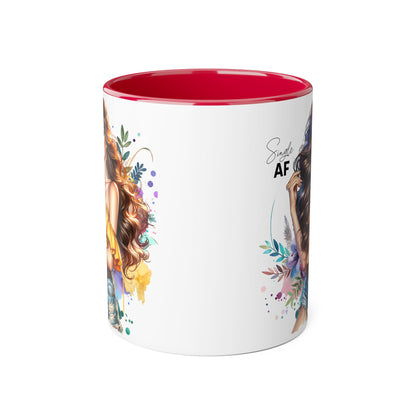 Single AF Stylish Coffee Mug, Unique Gift for Her, Sassy Accent Mug, Birthday Present, Self-Care Reminder, Home Decor