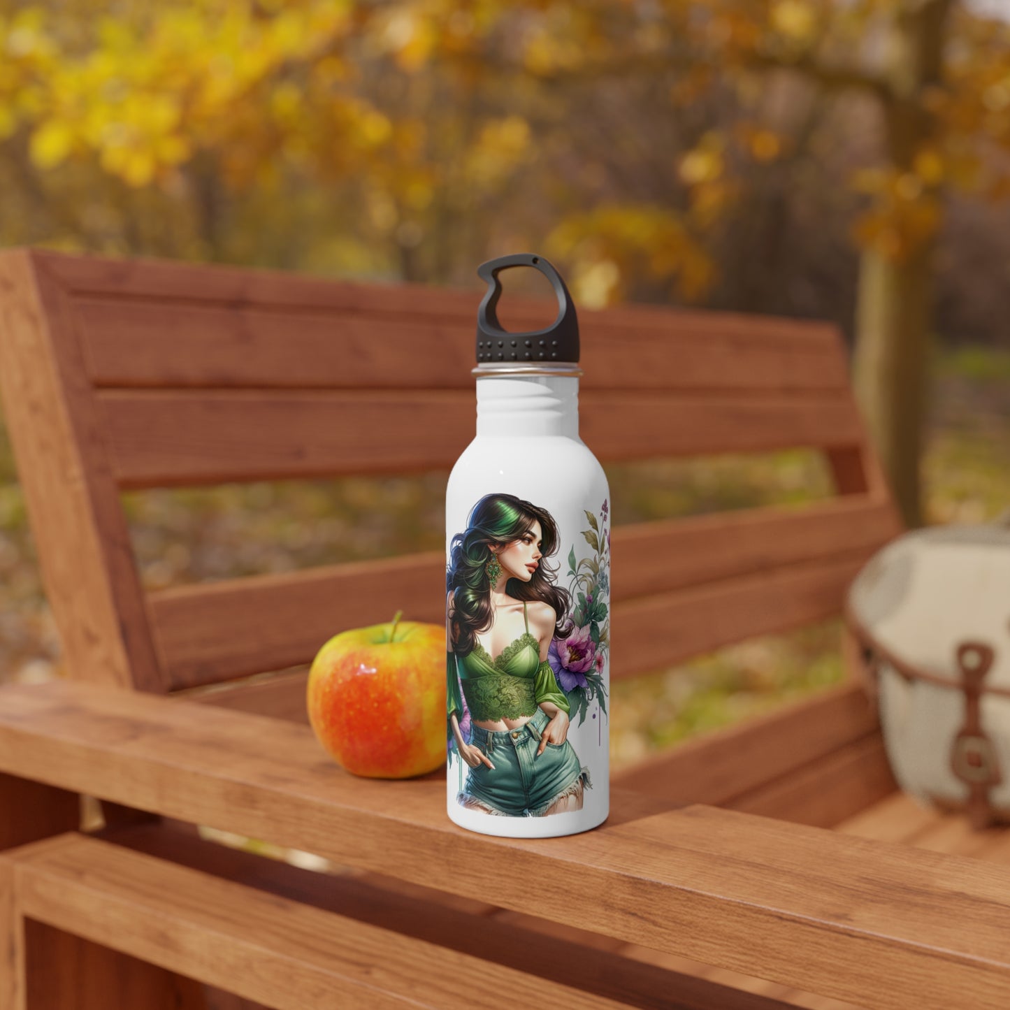 I Am My Own Happily Ever After Stylish Stainless Steel Water Bottle, Eco-Friendly Bottle, Floral Water Bottle, Gift for Her, Outdoor Hydration Solution