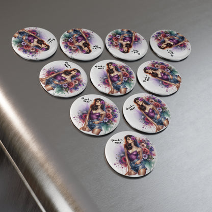 Thank U, Next  Decorative Round Magnet, Gifts for Her, Refrigerator Decor, Chic Home Accessory, Unique Birthday Gift