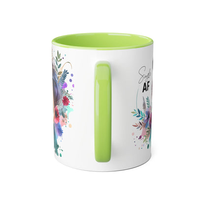 Single AF Floral Accent Mug - Perfect Gift for Singles, Coffee Lovers, Birthday, Self-Care, Galentine's Day