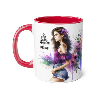 Funny Accent Mug - My Taste in Men is Probably a Disability Humor 11oz Cup