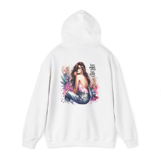 I Don`t Make Mistakes, I Just Date Them Bohemian Art Hoodie - Stylish Graphic Sweatshirt, Cozy Unisex Apparel, Perfect Gift for Her, Trendy Layer for Festivals
