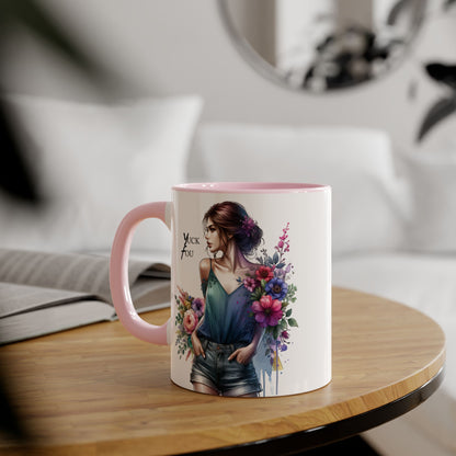 Yuck Fou Floral Art Accent Mug | Stylish Gift for Coffee Lovers, Housewarming, Birthdays, Creative Decor