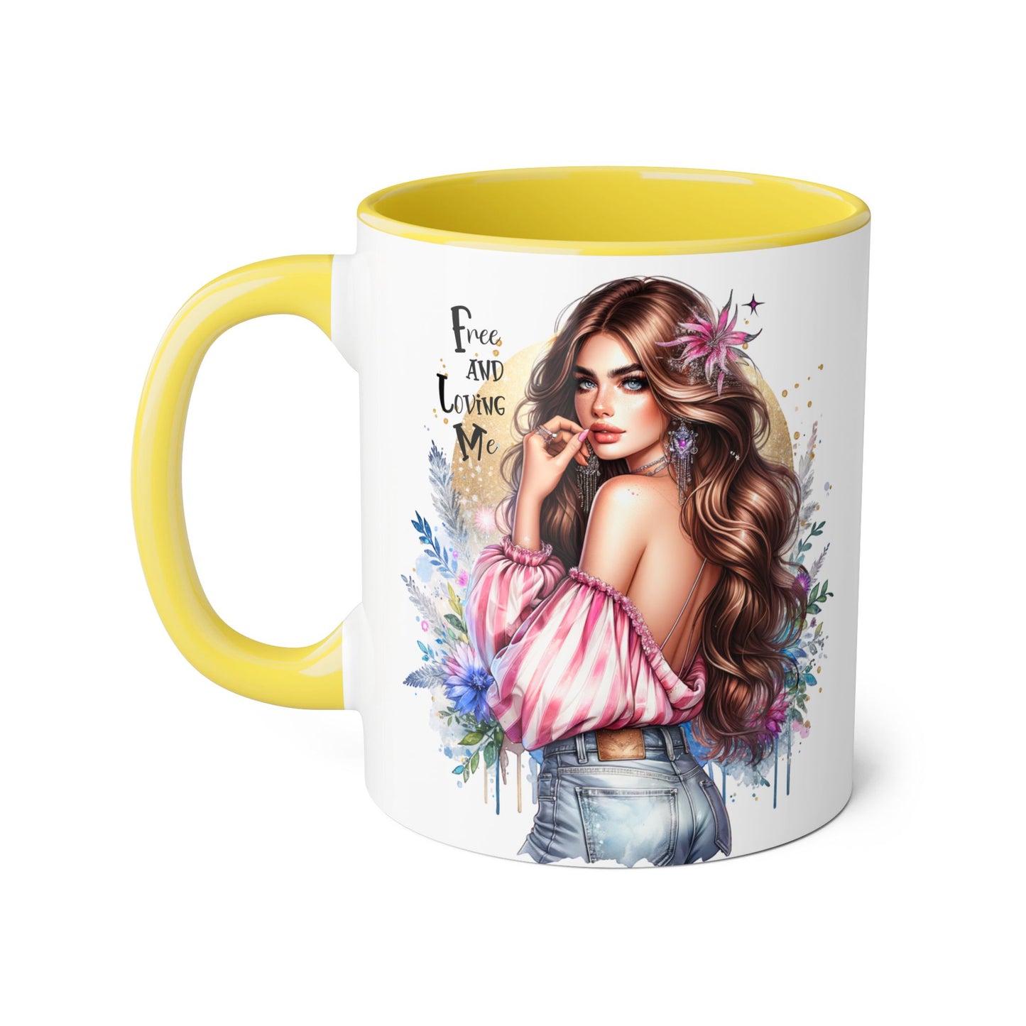 Bohemian Accent Mug, 11oz Coffee Cup for Free-Spirited Souls, Gift for Her, Artful Drinkware, Inspirational Coffee Mug