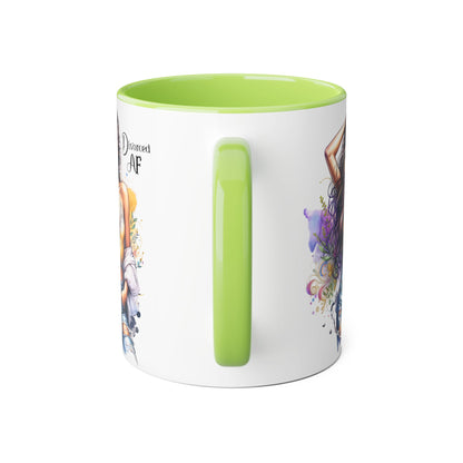Divorced AF Mug, Stylish 11oz Accent Mug for Coffee Lovers, Perfect for Gifts, Self-Care and Empowerment, Unique Art Design
