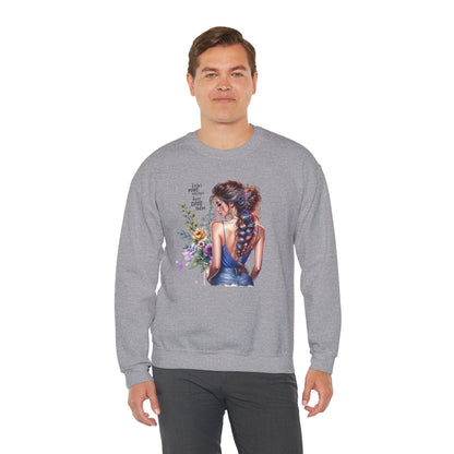 I Don`t  Make Mistakes, I Just Date Them Floral Illustration Crewneck Sweatshirt, Cozy Gift for Her, Casual Fashion, Spring Wardrobe Essential, Art Lover Apparel