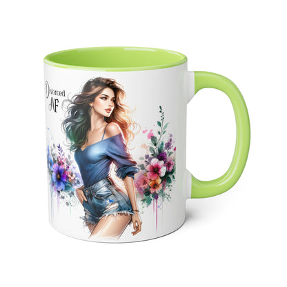 Divorced AF Mug, Stylish Coffee Cup for Newly Single, Empowerment Gift for Her, Celebration of Freedom, Unique Present for Divorcee