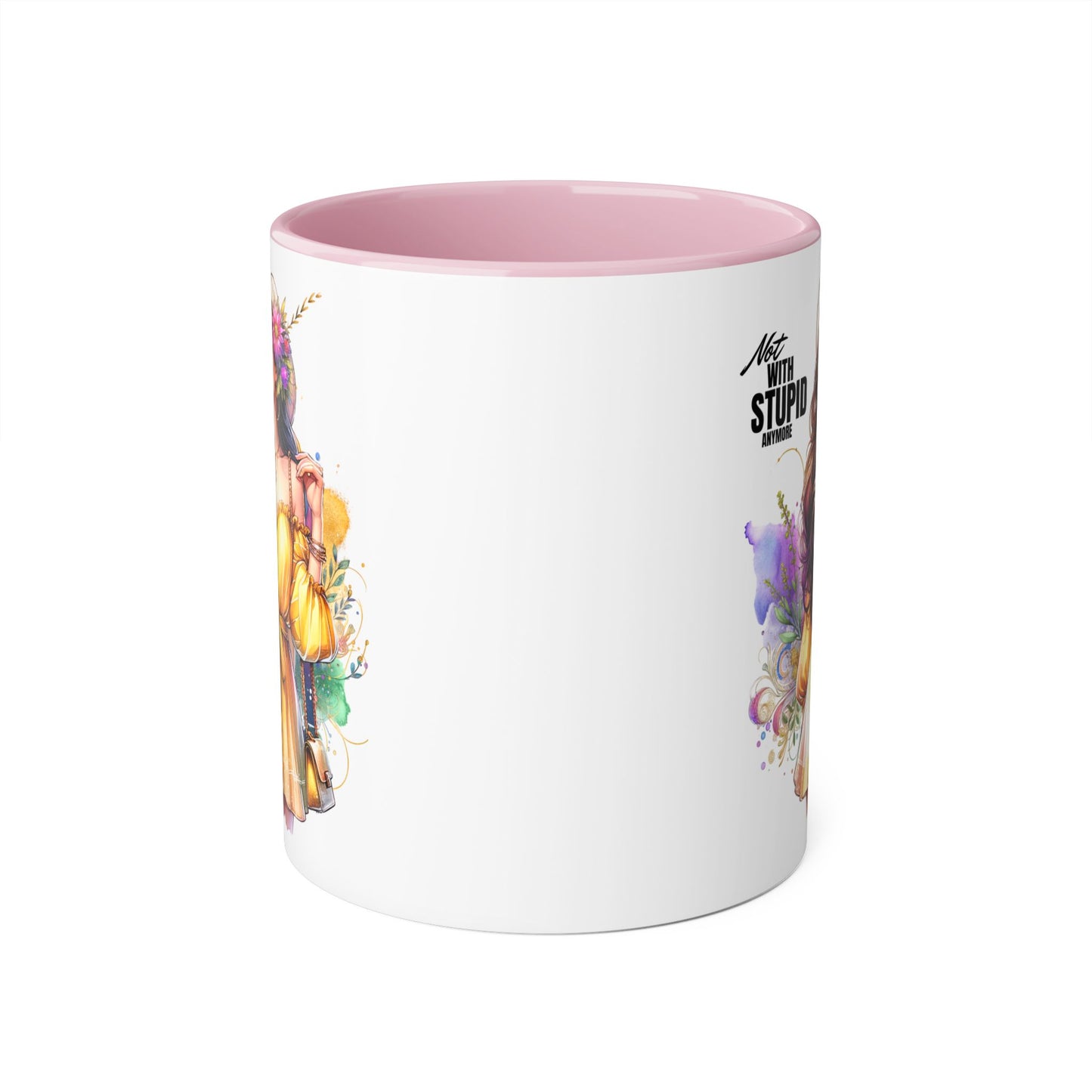 Not With Stupid Anymore Humoristic 11oz Accent Mug