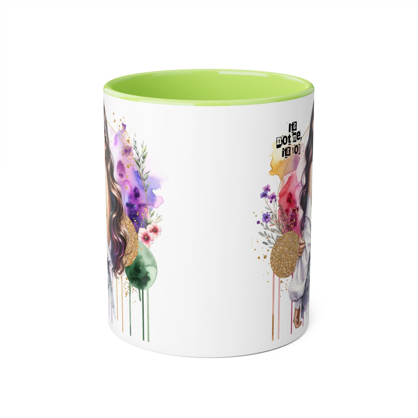 It's Not Me, It's You Humoristic Chic Accent Mugs - Artistic Coffee Cup for Trendsetters, Unique Gift for Her, Birthday Present, Inspirational Mug, Stylish Drinkware