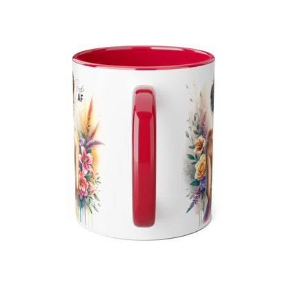 Colorful Floral Accent Mug with Inspirational Quote