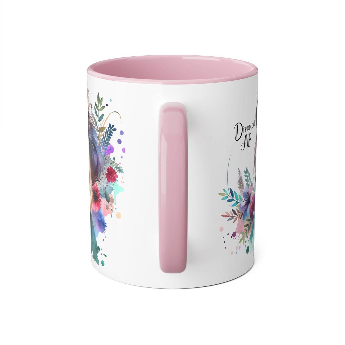 Divorced AF Accent Mug - Inspirational Coffee Cup, Unique Gift for Newly Divorced, Motivational Drinkware, Self-Care Mug