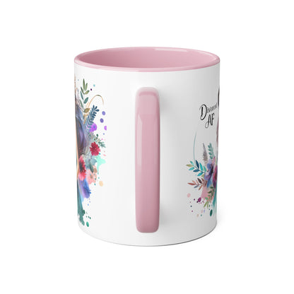 Divorced AF Accent Mug - Inspirational Coffee Cup, Unique Gift for Newly Divorced, Motivational Drinkware, Self-Care Mug