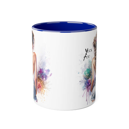 Yuck Fou Chic Coffee Mug, Stylish Drinkware, Gift for Friends, Art Mug, Inspirational Quote Mug, Unique Kitchen Decor, Fun Gift Idea