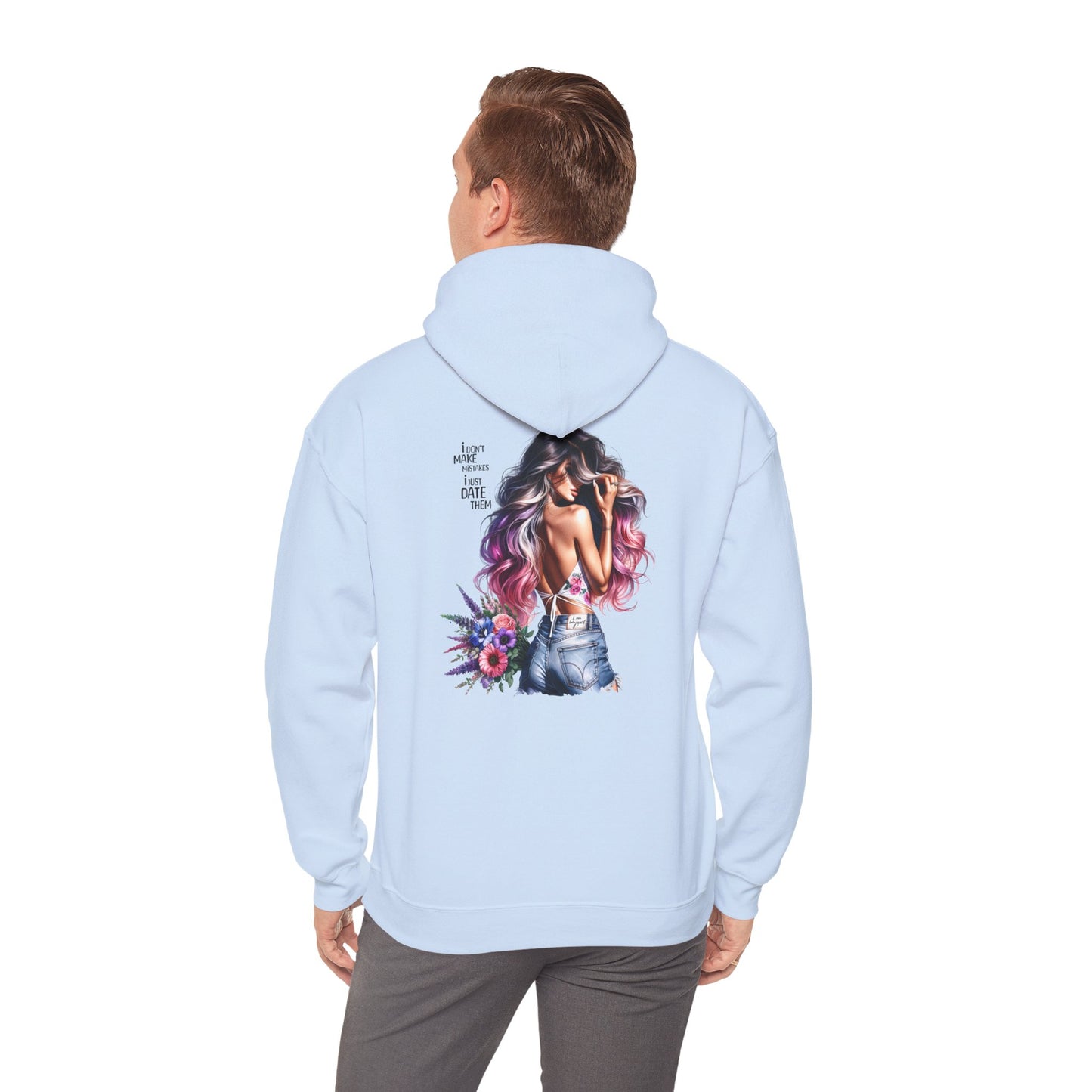 I Don`t  Make Mistakes, I Just Date Them Bohemian Floral Art Hoodie - Cozy Unisex Sweatshirt, Casual Wear, Gift for Her, Spring Fashion