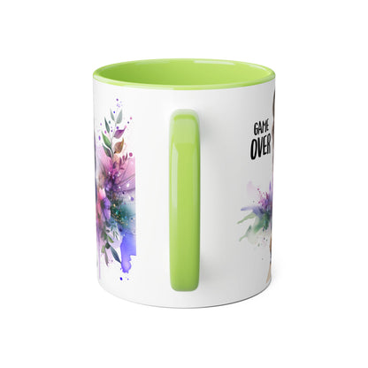 Game Over Accent Mug - Stylish Coffee Cup for Gamers, Unique Gift, Trendy Home Decor, Birthday Present, Cafe Lover's Essential