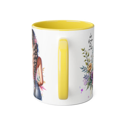 I Hold Grudges, I'll Heal in Hell  Humoristic Floral Inspirational Accent Mug, 11oz, Empowering Gift, Coffee Cup, Unique Tea Mug, Birthday/Anniversary/Inspirational Gift