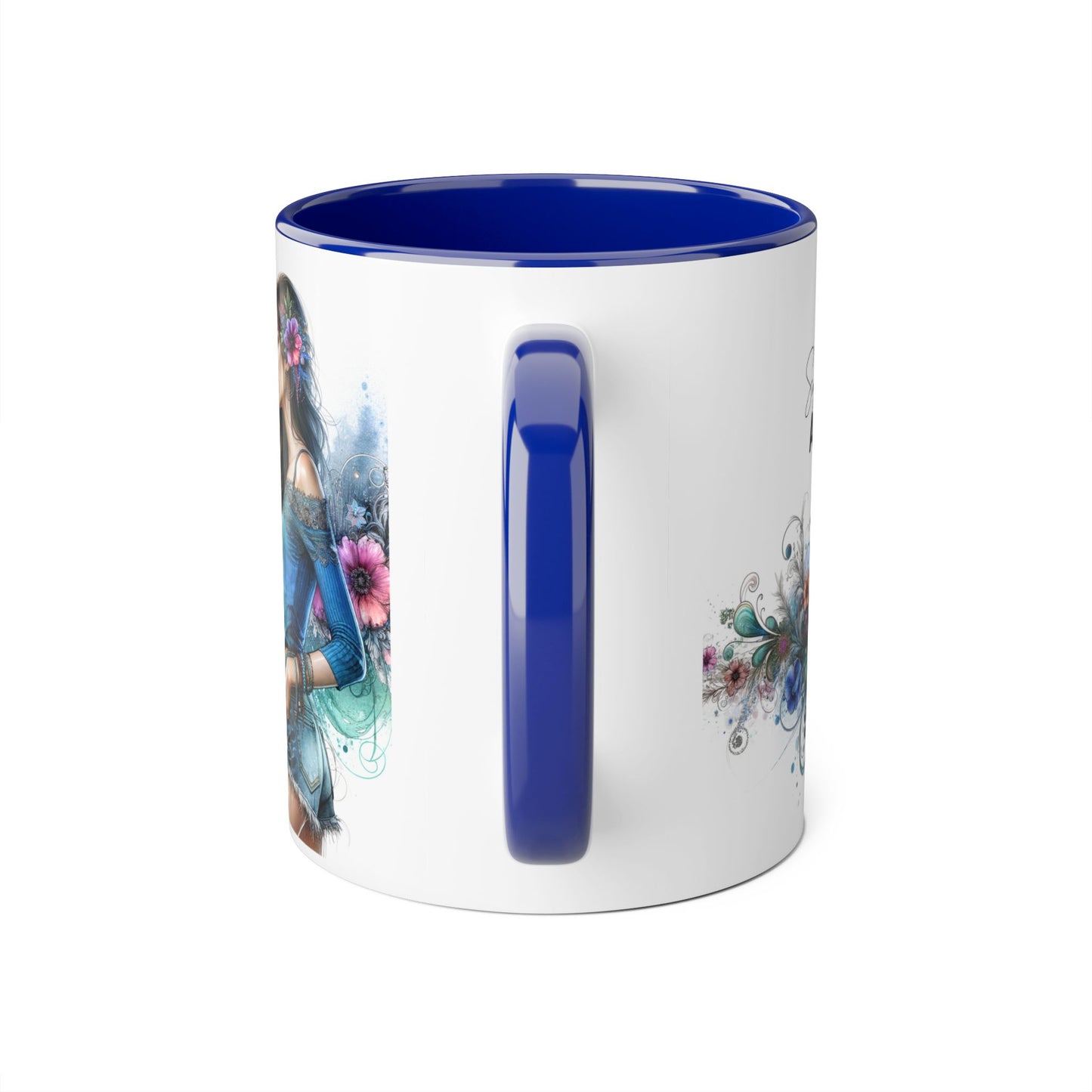 Vibrant Accent Mug - Perfect Gift for Singles, Fun Coffee Cup, Floral Artwork, Sassy Home Decor, Unique Birthday Present