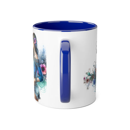 Vibrant Accent Mug - Perfect Gift for Singles, Fun Coffee Cup, Floral Artwork, Sassy Home Decor, Unique Birthday Present